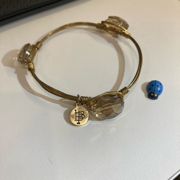 Bourbon and Bowties Gold Bracelet with Clear Champagne Stones - Picture 1 of 2